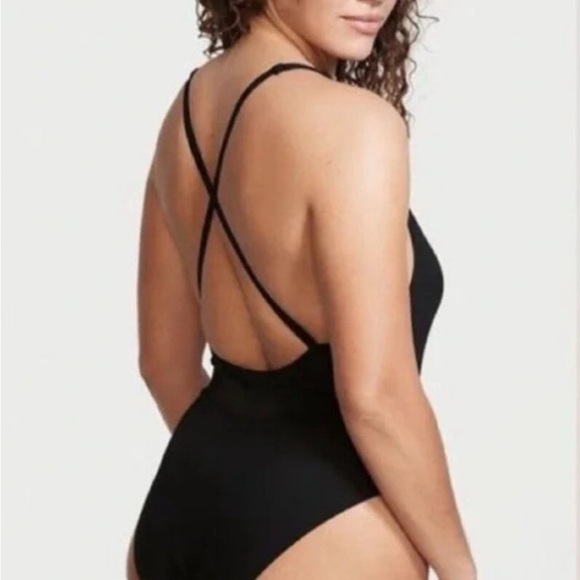 Victoria's Secret Black Bodysuit with Belt Detail - Picture 3 of 8